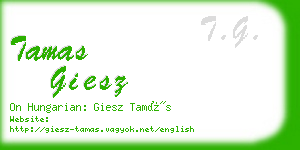 tamas giesz business card